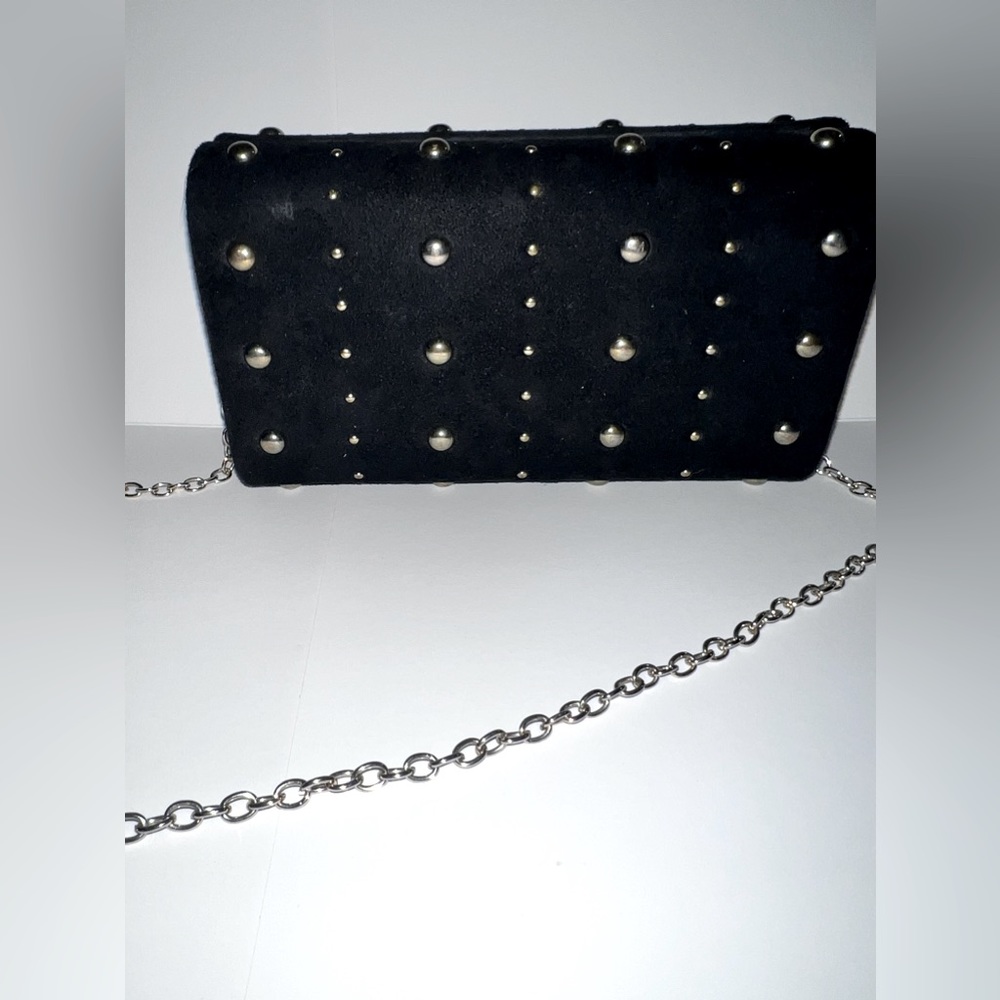 Gold Studded Clutch with Chain